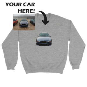 Custom Car Print Sweatshirt- Upload Your Car Photo